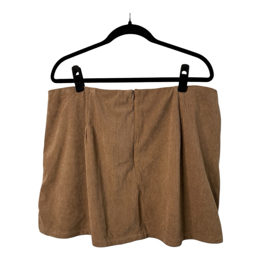 Halara High Waisted Invisible Zipper 2-in-1 A-Line Mini Corduroy Casual Skirt 1X - Picture 9 of 13